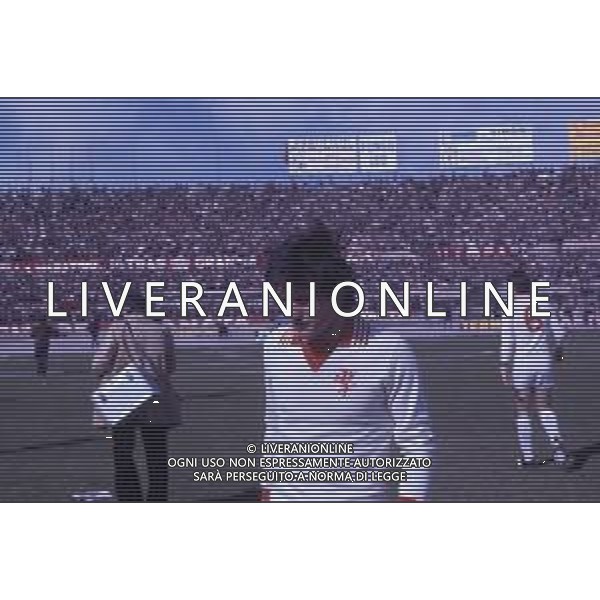 RETROSPETTIVA WALTER NOVELLINO CALCIATORE E ALLENATORE NELLA FOTO WALTER NOVELLINO CON LA MAGLIA DEL PERUGIA CALCIO AG ALDO LIVERANI SAS
