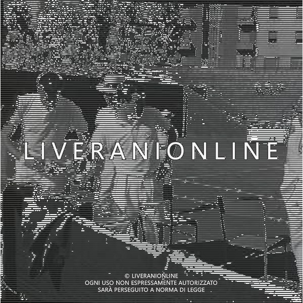 RETROSPETTIVA NICOLA PIETRANGELI TENNISTA NELLA FOTO NICOLA PIETRANGELI ANNI 1950-60 CON IL TENNISTA ORLANDO SIROLA AG ALDO LIVERANI SAS 