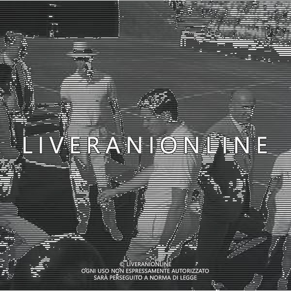 RETROSPETTIVA NICOLA PIETRANGELI TENNISTA NELLA FOTO NICOLA PIETRANGELI ANNI 1950-60 CON IL TENNISTA ORLANDO SIROLA AG ALDO LIVERANI SAS 