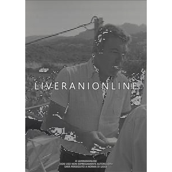 RETROSPETTIVA NICOLA PIETRANGELI TENNISTA NELLA FOTO NICOLA PIETRANGELI IN SARDEGNA A PORTO ROTONDO NELL\'ANNO 1979 AG ALDO LIVERANI SAS