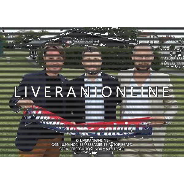 IMOLA 15 07 2019 IMOLESE CALCIO PRESENTAZIONE NUOVO ALLENATORE DELL\'IMOLESE CALCIO FEDERICO COPPITELLI NELLA FOTO LORENZO SPAGNOLI PRESIDENTE DELL\'IMOLESE CALCIO FEDRICO COPPITELLI ALLENATORE E FILIPPO GHINASSI DIRETTORE SPORTIVO ©SANNA / AGENZIA ALDO LIVERANI SAS