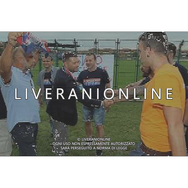 IMOLA 15 07 2019 IMOLESE CALCIO PRESENTAZIONE NUOVO ALLENATORE DELL\'IMOLESE CALCIO FEDERICO COPPITELLI NELLA FOTO FEDERICO COPPITELLI ALLENATORE CON I TIFOSI ©SANNA / AGENZIA ALDO LIVERANI SAS
