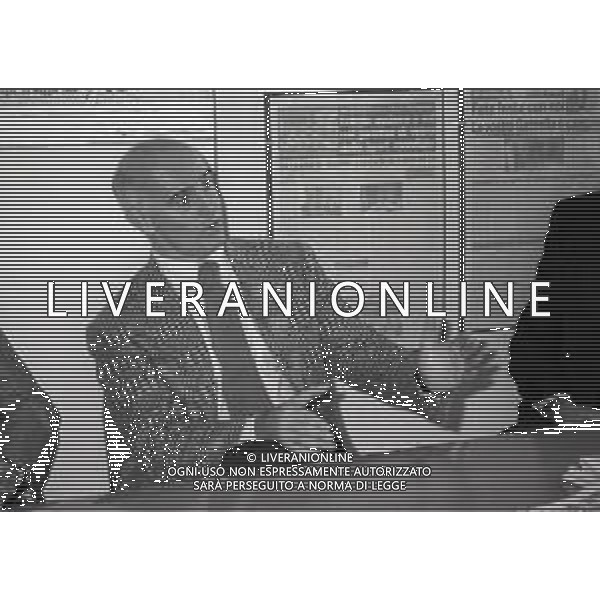 1994 MILANO REDAZIONE DELLA GAZZETTA DELLO SPORT INCONTRO CON JULIO VELASCO ARRIGO SACCHI E RATKO RUDIC NELLA FOTO ARRIGO SACCHI AG ALDO LIVERANI SAS