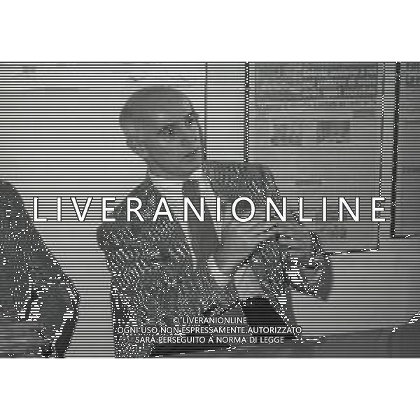 1994 MILANO REDAZIONE DELLA GAZZETTA DELLO SPORT INCONTRO CON JULIO VELASCO ARRIGO SACCHI E RATKO RUDIC NELLA FOTO ARRIGO SACCHI AG ALDO LIVERANI SAS