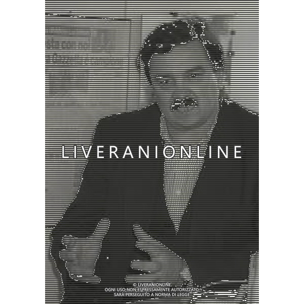 1994 MILANO REDAZIONE DELLA GAZZETTA DELLO SPORT INCONTRO CON JULIO VELASCO ARRIGO SACCHI E RATKO RUDIC NELLA FOTO RATKO RUDIC AG ALDO LIVERANI SAS