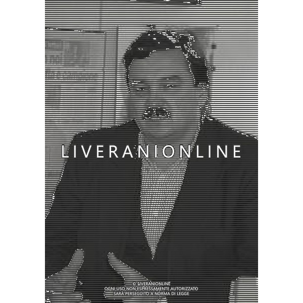 1994 MILANO REDAZIONE DELLA GAZZETTA DELLO SPORT INCONTRO CON JULIO VELASCO ARRIGO SACCHI E RATKO RUDIC NELLA FOTO RATKO RUDIC AG ALDO LIVERANI SAS