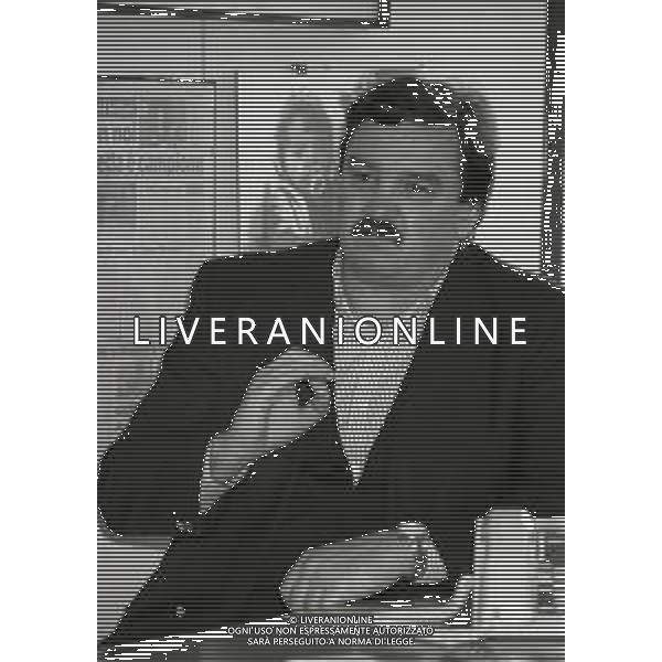 1994 MILANO REDAZIONE DELLA GAZZETTA DELLO SPORT INCONTRO CON JULIO VELASCO ARRIGO SACCHI E RATKO RUDIC NELLA FOTO RATKO RUDIC AG ALDO LIVERANI SAS