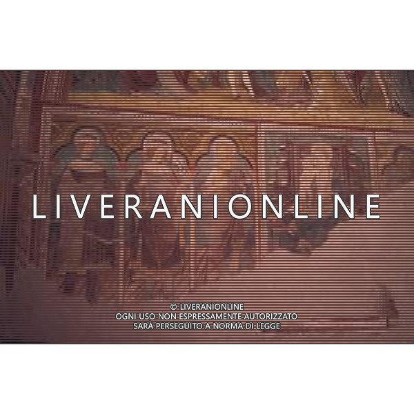 Tuscania nota come Toscanella fino al 1911 è un comune italiano della provincia di Viterbo nel Lazio dista dal capoluogo circa 24 km. NELLA FOTO INTERNO DELLA BASILICA DI SAN PIETRO AG ALDO LIVERANI SAS