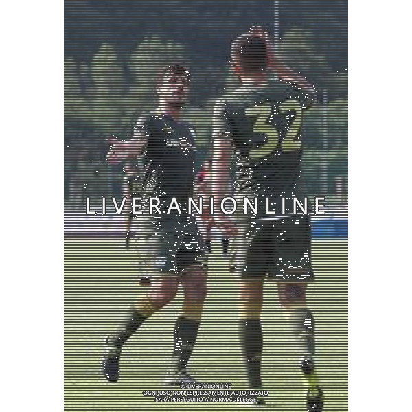 Esultanza Daniele Dessena con Luca Tremolada . Amichevole Brescia Calcio vs rappresentativa Vallecamonica . Darfo 17 luglio 2019.ph Fotolive Venezia\Zurru / AGENZIA ALDO LIVERANI SAS