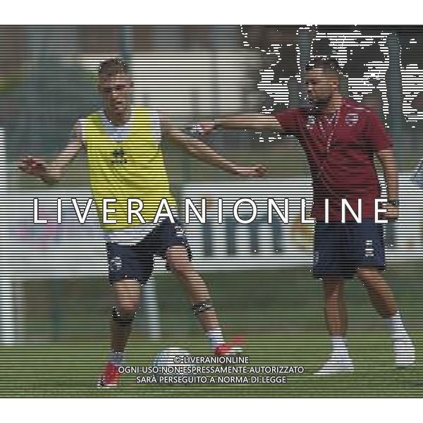 IMOLA 18 07 2019 IMOLESE CALCIO SERIE C PRIMO ALLENAMENTO NELLA FOTO FILIPPO ARTIOLI E ALLENATORE FEDERICO COPPITELLI © SANNA / AGENZIA ALDO LIVERANI SAS
