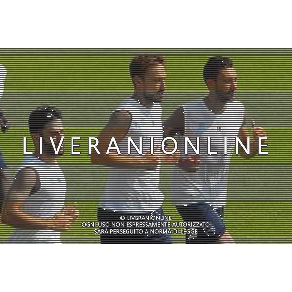IMOLA 19 07 2019 IMOLESE CALCIO SECONDO ALLENAMENTO NELLA FOTO SENATORI DELLA SQUADRA LUCA BELCASTRO LORENZO CHECCHI E FILIPPO BOCCARDI FOTO GIANNI SANNA-AG ALDO LIVERANI SAS