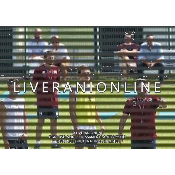 IMOLA 19 07 2019 IMOLESE CALCIO SECONDO ALLENAMENTO NELLA FOTO TUTTI ATTENTI PER FEDERICO COPPITELLI ALLENATORE IMOLESE CALCIO IN PRIMO PIANO FOTO GIANNI SANNA-AG ALDO LIVERANI SAS