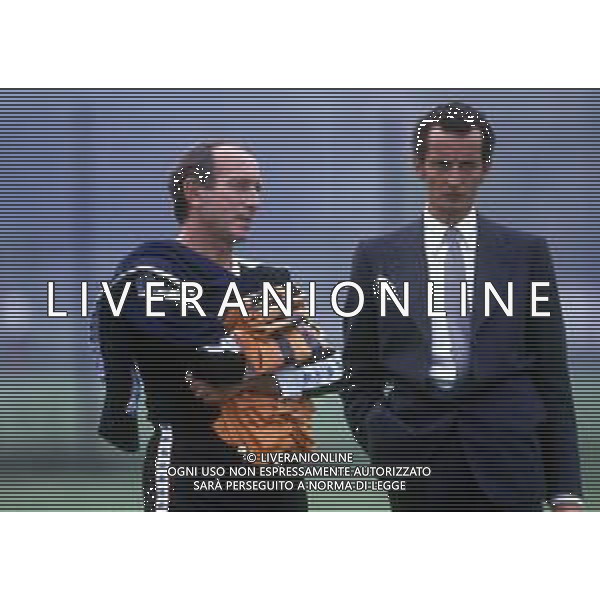 EDOARDO AGNELLI - Retrospettiva Nella foto con l\'allenatore della Juventus Rino Marchesi nel 1986-1987 ©Archivio / AGENZIA ALDO LIVERANI SAS