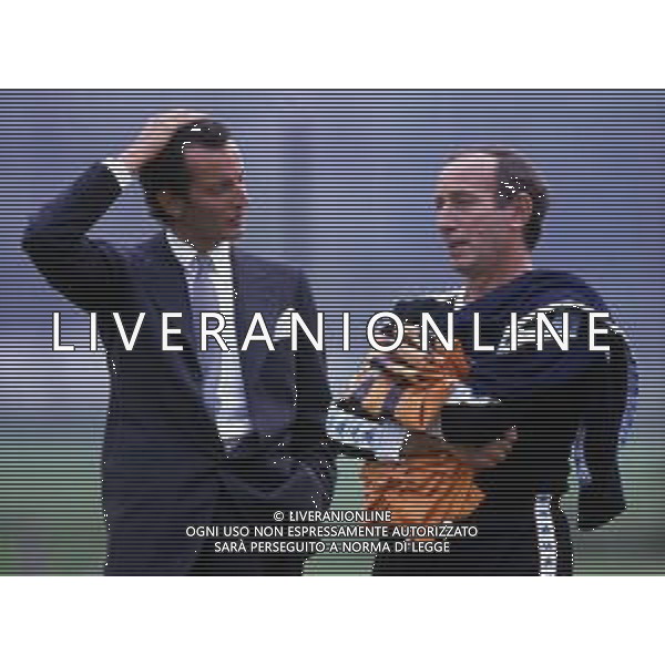 EDOARDO AGNELLI - Retrospettiva Nella foto con l\'allenatore della Juventus Rino Marchesi nel 1986-1987 ©Archivio / AGENZIA ALDO LIVERANI SAS