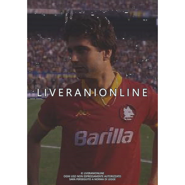 RETROSPETTIVA UBALDO RIGHETTI CALCIATORE NELLA FOTO UBALDO RIGHETTI CON LA MAGLIA DELLA ROMA CALCIO AG ALDO LIVERANI SAS