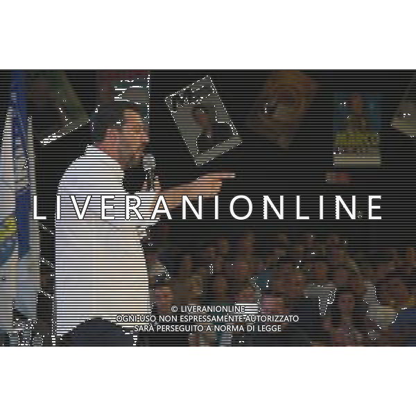 il ministro dell\'interno Matteo Salvini alla festa della Lega di Adro, Adro 21 luglio 2019. Ph Fotolive Fabrizio Venezia / AGENZIA ALDO LIVERANI SAS