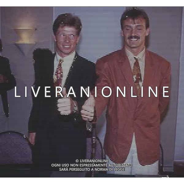 RETROSPETTIVA STEFAN REUTER CALCIATORE NELLA FOTO STEFAN REUTER CON JURGEN KOHLER ALLA PRESENTAZIONE NEL 1991 ALLA JUVENTUS AG ALDO LIVERANI SAS