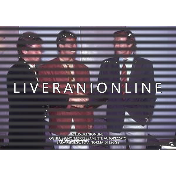 RETROSPETTIVA STEFAN REUTER CALCIATORE NELLA FOTO STEFAN REUTER CON JURGEN KOHLER E FRANCESCO MORINI ALLA PRESENTAZIONE NEL 1991 ALLA JUVENTUS AG ALDO LIVERANI SAS