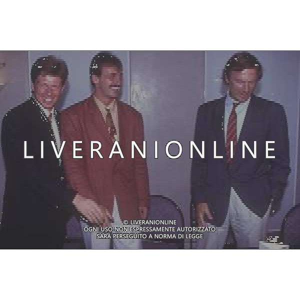 RETROSPETTIVA STEFAN REUTER CALCIATORE NELLA FOTO STEFAN REUTER CON JURGEN KOHLER E FRANCESCO MORINI ALLA PRESENTAZIONE NEL 1991 ALLA JUVENTUS AG ALDO LIVERANI SAS