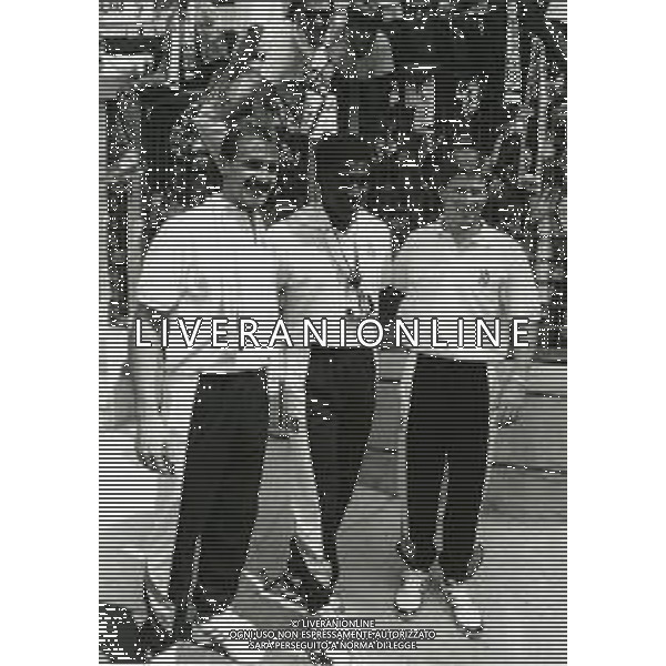 RETROSPETTIVA STEFAN REUTER CALCIATORE 1991 NELLA FOTO STEFAN REUTER CON JURGEN KOHLER E JULIO CESAR AG ALDO LIVERANI SAS