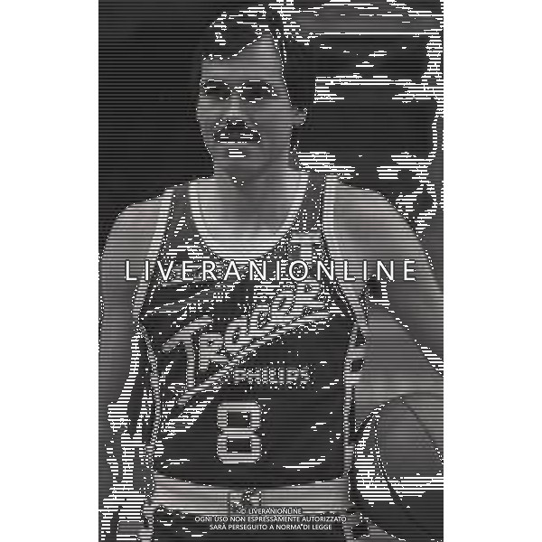 RETROSPETTIVA MIKE D\'ANTONI BASKET 1985-1986 NELLA FOTO MIKE D\'ANTONI CON LA MAGLIA DELLA TRACER MILANO AG ALDO LIVERANI SAS 