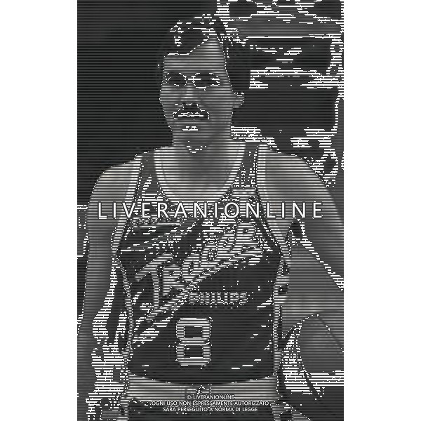 RETROSPETTIVA MIKE D\'ANTONI BASKET 1985-1986 NELLA FOTO MIKE D\'ANTONI CON LA MAGLIA DELLA TRACER MILANO AG ALDO LIVERANI SAS 