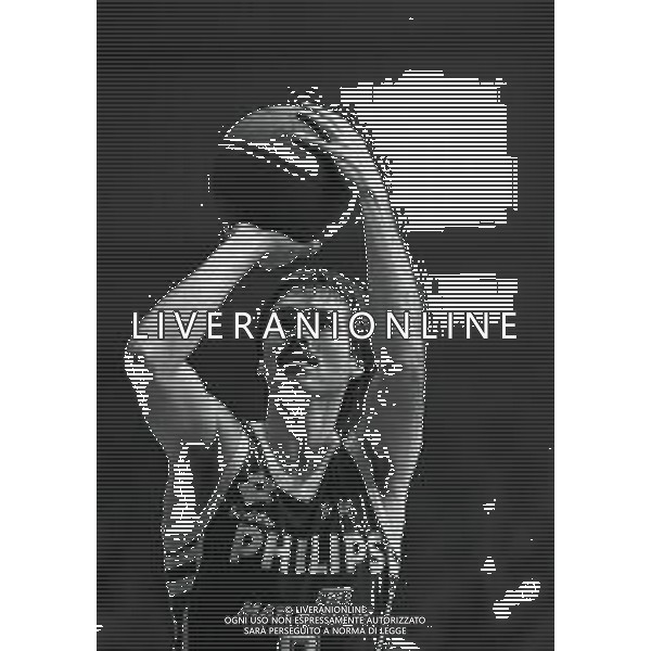 RETROSPETTIVA MIKE D\'ANTONI BASKET 1988-1989 NELLA FOTO MIKE D\'ANTONI CON LA MAGLIA DELLA PHILIPS MILANO AG ALDO LIVERANI SAS 
