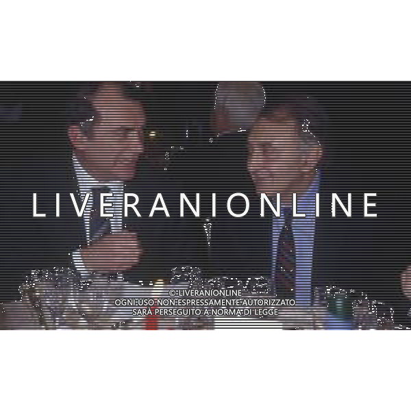 CORRADO FERLAINO, dirigente sportivo, ex proprietario del Napoli Calcio - RETROSPETTIVA nella foto CORRADO FERLAINO nel 1989/1990 con il Presidente dell\'Inter Ernesto Pellegrini ©ARCHIVIO / AGENZIA ALDO LIVERANI SAS
