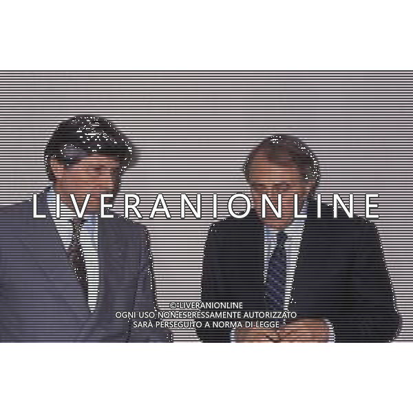 CORRADO FERLAINO, dirigente sportivo, ex proprietario del Napoli Calcio - RETROSPETTIVA nella foto CORRADO FERLAINO nel 1989 con Luciano Nizzola ©ARCHIVIO / AGENZIA ALDO LIVERANI SAS