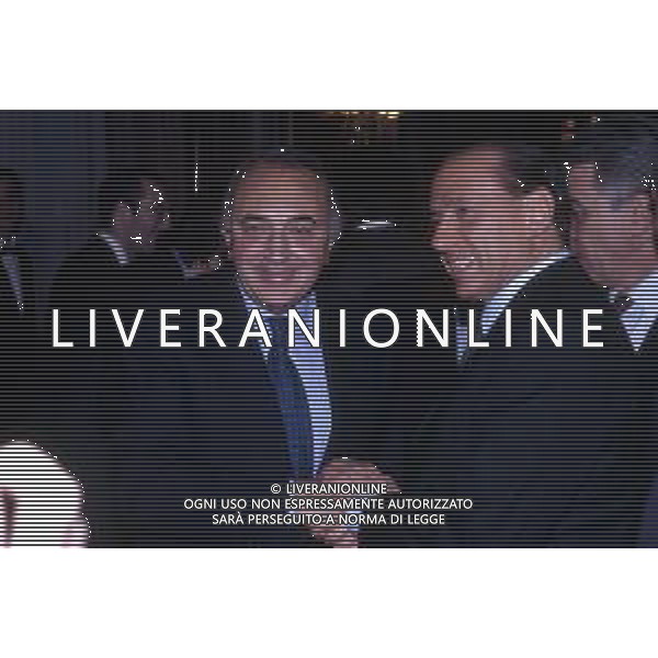 CORRADO FERLAINO, dirigente sportivo, ex proprietario del Napoli Calcio - RETROSPETTIVA nella foto CORRADO FERLAINO nel 1994/1995 con il Presidente del Milan Silvio Berlusconi ©ARCHIVIO / AGENZIA ALDO LIVERANI SAS