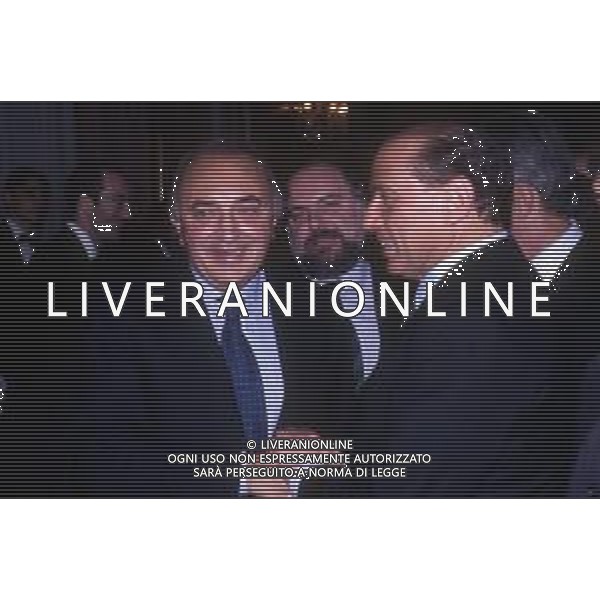 CORRADO FERLAINO, dirigente sportivo, ex proprietario del Napoli Calcio - RETROSPETTIVA nella foto CORRADO FERLAINO nel 1994/1995 con il Presidente del Milan Silvio Berlusconi ©ARCHIVIO / AGENZIA ALDO LIVERANI SAS