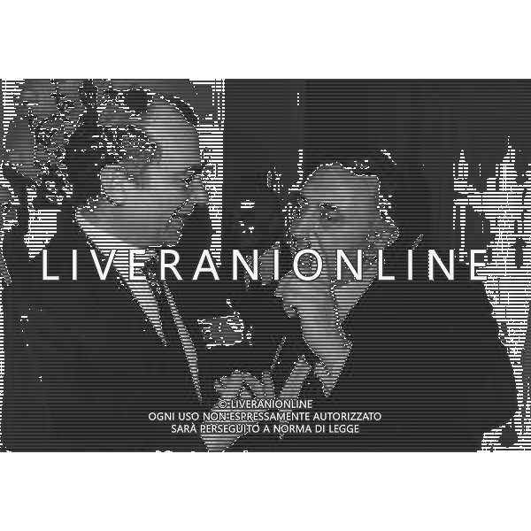 CORRADO FERLAINO, dirigente sportivo, ex proprietario del Napoli Calcio - RETROSPETTIVA nella foto CORRADO FERLAINO con il Presidente dell\'Inter Ernesto Pellegrini ©ARCHIVIO / AGENZIA ALDO LIVERANI SAS