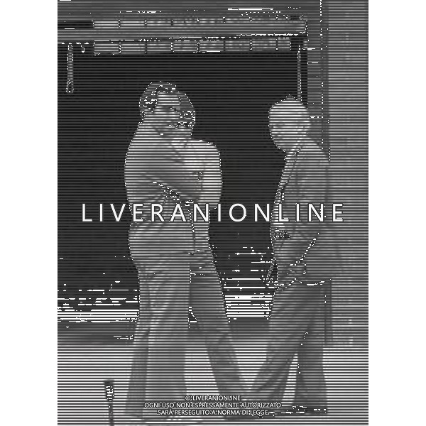 RETROSPETTIVA ARTEMIO FRANCHI DIRIGENTE SPORTIVO NELLA FOTO ARTEMIO FRANCHI AI CAMPIONATI DEL MONDO DI CALCIO IN GERMANIA NELL A \'ANNO 1974 CON FRANCO CARRARO AG ALDO LIVERANI SAS