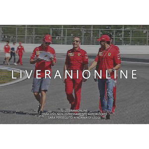 Sebastian Vettel (GER) Ferrari walks the circuit with the team. 25.07.2019. Formula 1 World Championship, Rd 11, German Grand Prix, Hockenheim, Germany, Preparation Day. AG ALDO LIVERANI SAS-ONLY ITALY