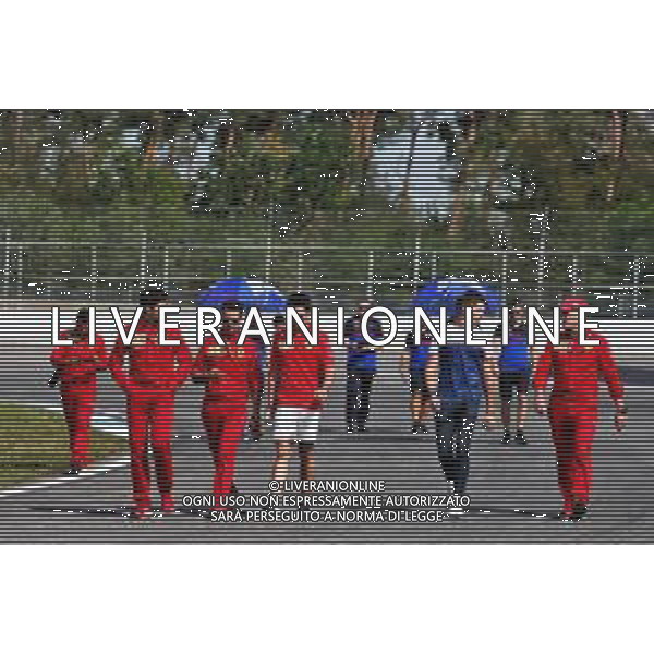 Charles Leclerc (MON) Ferrari walks the circuit with the team. 25.07.2019. Formula 1 World Championship, Rd 11, German Grand Prix, Hockenheim, Germany, Preparation Day. AG ALDO LIVERANI SAS-ONLY ITALY