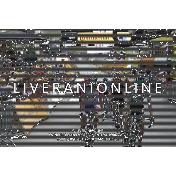 25-07-2019 Tour De France; Tappa 18 Embrun - Valloire; 2019, Groupama - Fdj; 2019, Bora - Hansgrohe; Pinot, Thibaut; Buchmann, Emanuel; Valloire; ©SIROTTI / AGENZIA ALDO LIVERANI SAS