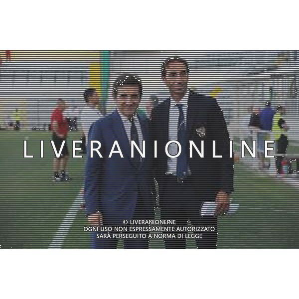Alessandria 25-07-2019 Stadio Giuseppe Moccagatta UEFA Europa League 2° turno preliminare - gara di andata Torino (ITA) vs Debrecen (HUN) nella foto Urbano Cairo presidente del Torino SX ed Emiliano Moretti neo dirigente del Torino DX foto Roberto Garavaglia - ag. Aldo Liverani sas