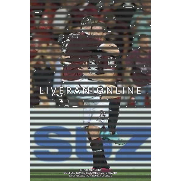 Alessandria 25.07.2019 Stadio Moccagatta Torino vs Debrecen secondo turno qualificazioni Europa League 2019/2020 ©Viganti/Agenzia Aldo Liverani Nella foto: esultanza andrea belotti e cristian ansaldi