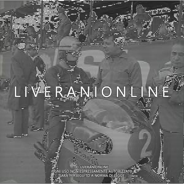 RETROSPETTIVA RENZO PASOLINI MOTOCICLISTA NELLA FOTO RENZO PASOLINI A CESENATICO AL PREMIO SHELL NELL\'ANNO 1969 AG ALDO LIVERANI SAS