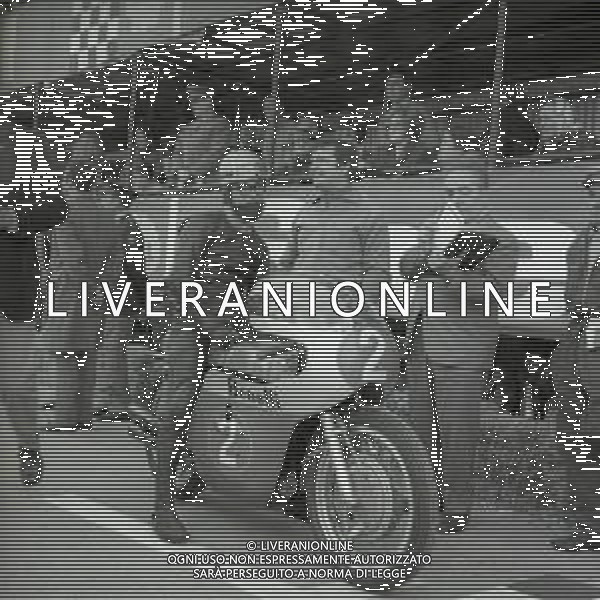 RETROSPETTIVA RENZO PASOLINI MOTOCICLISTA NELLA FOTO RENZO PASOLINI A CESENATICO AL PREMIO SHELL NELL\'ANNO 1969 AG ALDO LIVERANI SAS