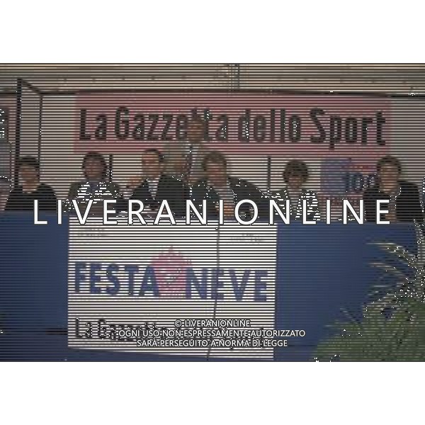 04-10-1996 MILANO FESTA DELLA NEVE ORGANIZZATA DALLA GAZZETTA DELLO SPORT NELLA FOTO CONFERENZA STAMPA LA FESTA DELLA NEVE AG ALDO LIVERANI SAS