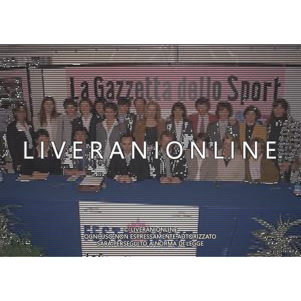 04-10-1996 MILANO FESTA DELLA NEVE ORGANIZZATA DALLA GAZZETTA DELLO SPORT NELLA FOTO CONFERENZA STAMPA LA FESTA DELLA NEVE AG ALDO LIVERANI SAS