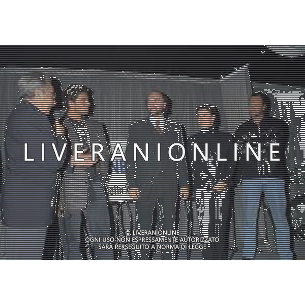 04-10-1996 MILANO FESTA DELLA NEVE ORGANIZZATA DALLA GAZZETTA DELLO SPORT NELLA FOTO CANDIDO CANNAVO\'-GIANNI MERLO-ALBERTO TOMBA E DEBORAH COMPAGNONI AG ALDO LIVERANI SAS