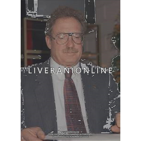 04-10-1996 MILANO FESTA DELLA NEVE ORGANIZZATA DALLA GAZZETTA DELLO SPORT NELLA FOTO MARIO COTELLI ALLENATORE DI SCI ALPINO AG ALDO LIVERANI SAS