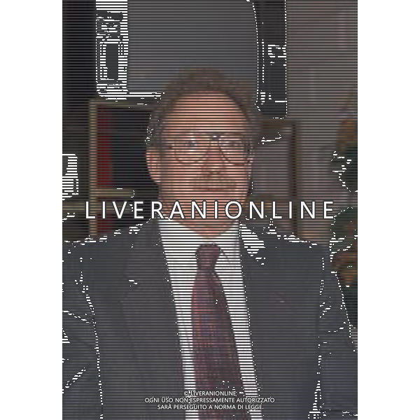 04-10-1996 MILANO FESTA DELLA NEVE ORGANIZZATA DALLA GAZZETTA DELLO SPORT NELLA FOTO MARIO COTELLI ALLENATORE DI SCI ALPINO AG ALDO LIVERANI SAS