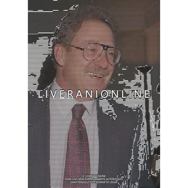 04-10-1996 MILANO FESTA DELLA NEVE ORGANIZZATA DALLA GAZZETTA DELLO SPORT NELLA FOTO MARIO COTELLI ALLENATORE DI SCI ALPINO AG ALDO LIVERANI SAS