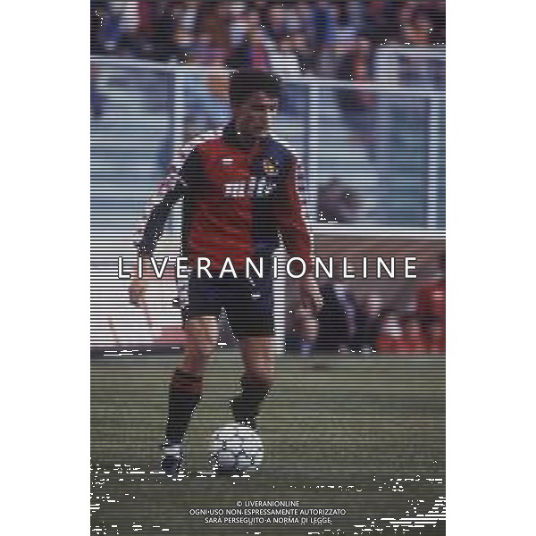 RETROSPETTIVA STEFANO ERANIO CALCIATORE NELLA FOTO STEFANO ERANIO CON LA MAGLIA DEL GENOA CALCIO AG ALDO LIVERANI SAS