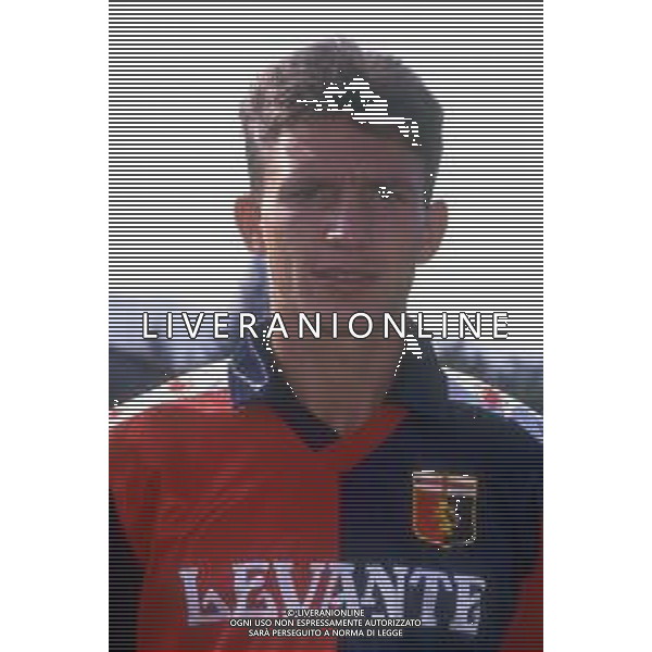 RETROSPETTIVA STEFANO ERANIO CALCIATORE NELLA FOTO STEFANO ERANIO CON LA MAGLIA DEL GENOA CALCIO AG ALDO LIVERANI SAS