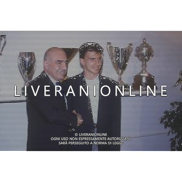 RETROSPETTIVA STEFANO ERANIO CALCIATORE NELLA FOTO STEFANO ERANIO CON ADRIANO GALLIANI ALLA PRESENTAZIONE IN SEDE AL MILAN AG ALDO LIVERANI SAS