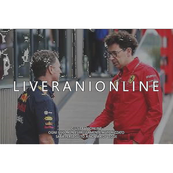 (L to R): Christian Horner (GBR) Red Bull Racing Team Principal with Mattia Binotto (ITA) Ferrari Team Principal. 27.07.2019. Formula 1 World Championship, Rd 11, German Grand Prix, Hockenheim, Germany, Qualifying Day. AG ALDO LIVERANI SAS-ONLY ITALY